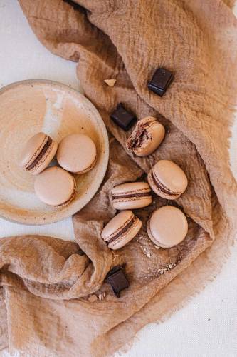 Macaron Chocolat/praliné Agrume et Chocolat